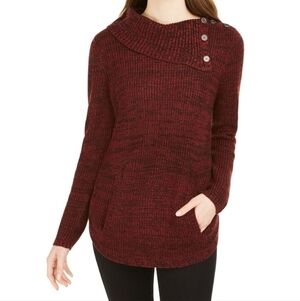 Style & Co Red‎ And Black Knit Sweater